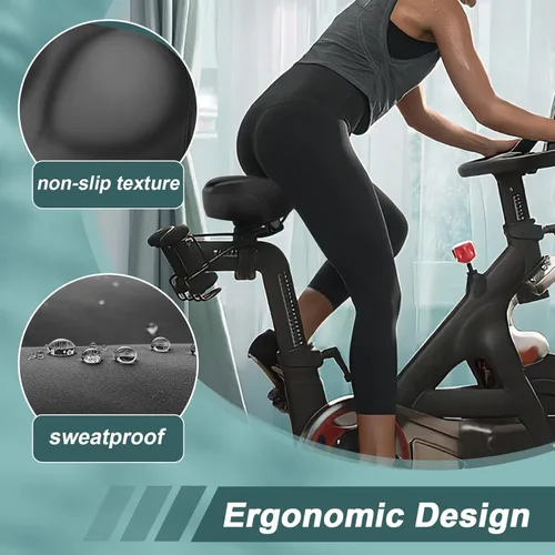 Vista 7 de Asiento de bicicleta de gran tamaño, cómodo sillín de bicicleta, diseño de ranura media, espuma viscoelástica de 2.95 pulgadas de grosor, ajuste
