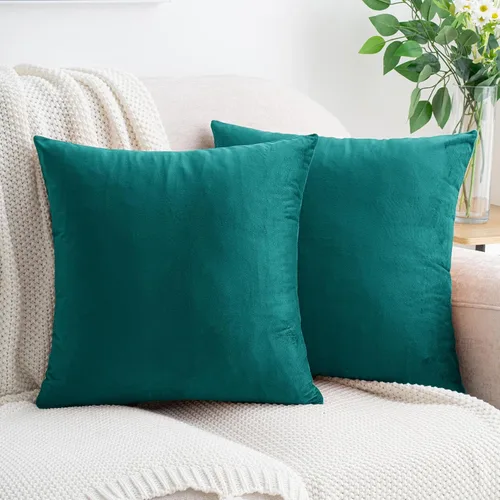 Vista 43 de HWY 50 fundas de almohada decorativas de terciopelo sólido para sofá, sala de estar. Ambar