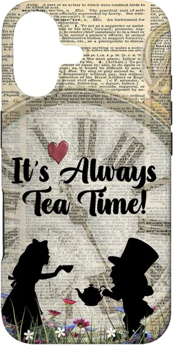 Vista 32 de iPhone 16 It's Always Tea Time! Funda Alicia y el Sombrerero Loco
