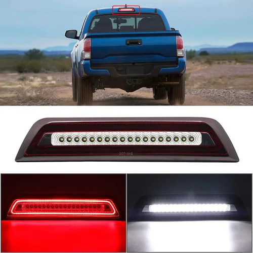 Vista 9 de R&F Auto Luz de freno LED estroboscópica de tercera con lente ahumada de repuesto para Tacoma 2016-2023 Limited SR SR5 TRD Off-Road TRD Pro