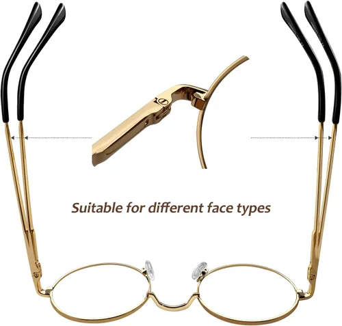 Vista 74 de KANASTAL Gafas de sol redondas polarizadas para mujeres y hombres, estilo hippie con protección UV400