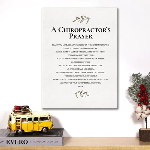 Vista 4 de Lienzo con cita inspiradora para pared, diseño de oración de un quiropráctico, pintura positiva de quiropráctico, clínica, oficina, hogar