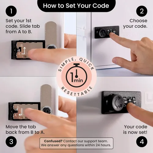 Vista 7 de Lockabox One™ Caja de Seguridad Premium Caja de Seguridad con Cerradura de Combinación Mediana para Alimentos, Medicamentos y Seguridad
