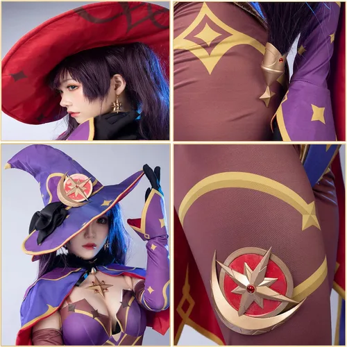 Vista 3 de Cosfun Game Genshin Impact Mona Lyney Lynette Neuvillette Cosplay Costume for Halloween Outfits