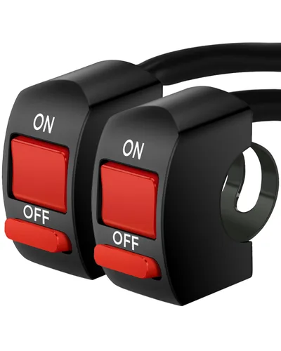 Vista 14 de Belinous Interruptor de manillar de 7/8 pulgadas para motocicleta, ATV, etc., interruptor de palanca de motocicleta impermeable para luces