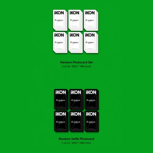 Vista 5 de iKON - 4º Mini álbum FLASHBACK PHOTOBOOK-VERDE ver. Juego de postales para fotolibros + calcomanía para fotos + juego de Polaroid + juego de tarjeta
