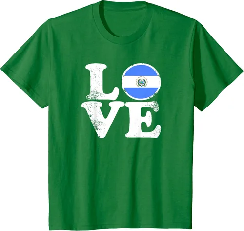 Vista 53 de Love El Salvador Flag tShirt Home Pride Distressed Tee T-Shirt