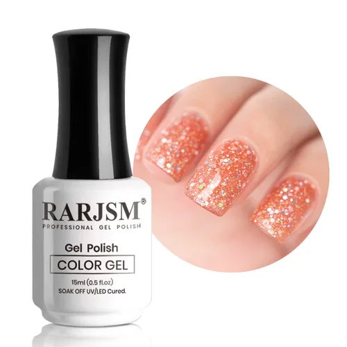 Vista 14 de RARJSM Esmalte de uñas de gel con purpurina de nieve, diamante brillante, gel de uñas de color blanco lechoso con pigmentos plateados y brillantes