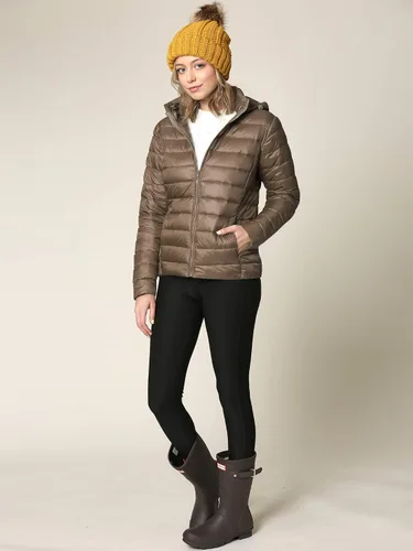 Vista 5 de Lock and Love Chaqueta de plumón ultraligera para mujer con capucha extraíble