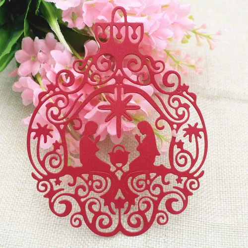 Vista 4 de Troqueles metálicos de corte de oración de Pascua, 1 unidad, plantillas de metal en relieve de oración de Pascua para álbumes de recortes, álbum