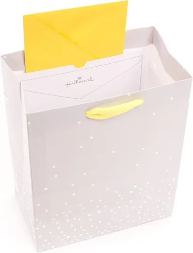Vista 5 de Hallmark Bolsa de regalo para bebé mediana de 9 pulgadas con papel de seda (llave en gris)