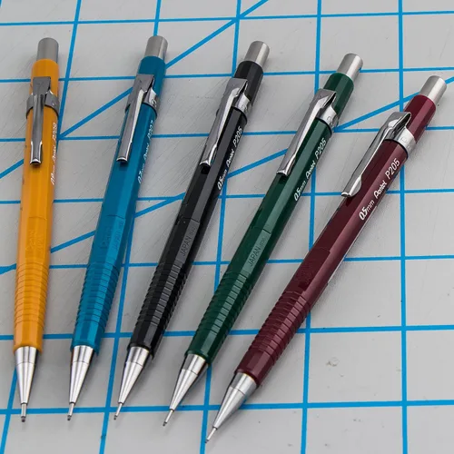 Vista 8 de Pentel Sharp - Portaminas, mina de 0.7 mm, cuerpo azul - Caja de 12 (P207C)