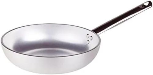 Vista 2 de Pentole Agnelli ALMA111BB36 - Sartén profesional de aluminio de 0.118 in con un mango, diámetro 14.2 in, metal, color plateado