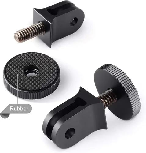 Vista 7 de HSU Adaptador de montaje de trípode de cámara de aluminio, soporte de cámara de 1/4 "- 20 con tornillo de aluminio, adaptador de trípode compatible