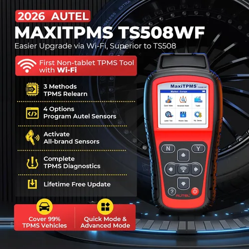 Vista 2 de Autel MaxiTPMS TS508WF TPMS Herramienta de programación, WiFi 2026 Ver. de TS508 TS501 Pro TS408S, sensores TPMS Program Autel (315/433MHz), TPMS