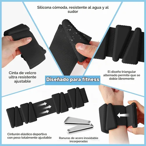 Vista 3 de Pesas para Muñeca, Pesas Ajustables para Muñeca y Tobillo para Mujeres, Juego de 2 (1 libra Cada Una), Pulseras con Pesos para Caminar, Yoga, Danza