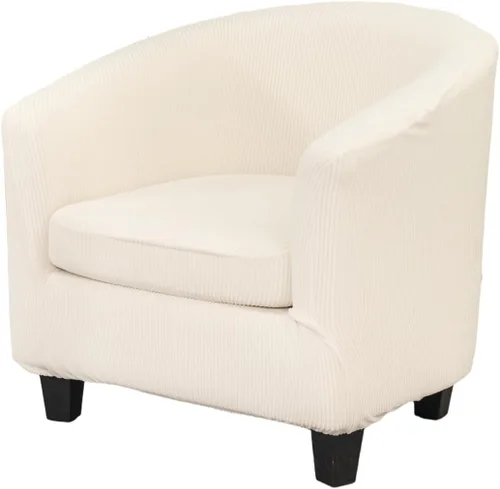 Vista 34 de NILUOH - Funda para silla de club de 2 piezas, funda elástica para silla de bañera redonda, fundas para silla de barril, fundas antideslizantes