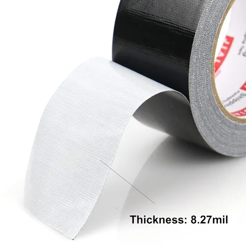 Vista 4 de JIALAI HOME Cinta adhesiva de alta resistencia, cinta negra de 2 pulgadas x 30 yardas, paquete de 3, 8.27 mil, fuerte, flexible, sin residuos