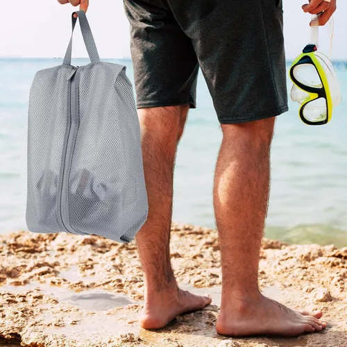 Vista 6 de Fixwal Bolsas de zapatos para viajes, Gris
