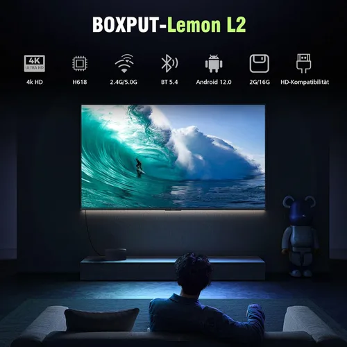 Vista 2 de BOXPUT Lemon TV L2 2026 Android TV Box 12.0 Smart Box