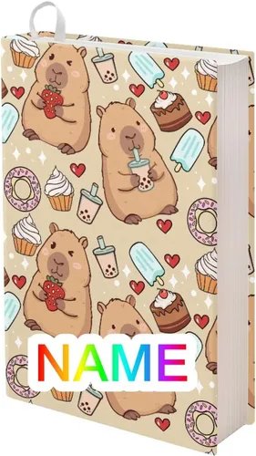 Vista 10 de FOR U DESIGNS Axolotl Rainbow Kawaii - Funda protectora personalizada para libros de tapa suave, 9 x 11 pulgadas, funda de tela elástica, lavable