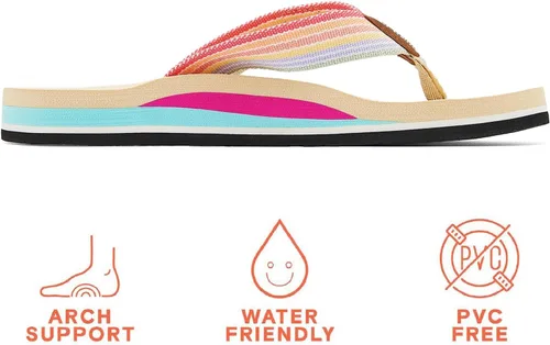 Vista 4 de Sandalias para mujer, ortopédicas, cómodas y casuales, con soporte de arco
