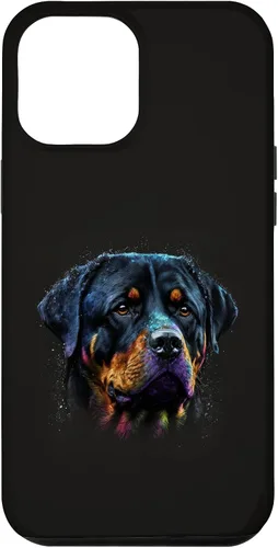 Vista 26 de Rottweiler Dog Face Watercolor Colorful Art Hand Drawn Case for iPhone 17