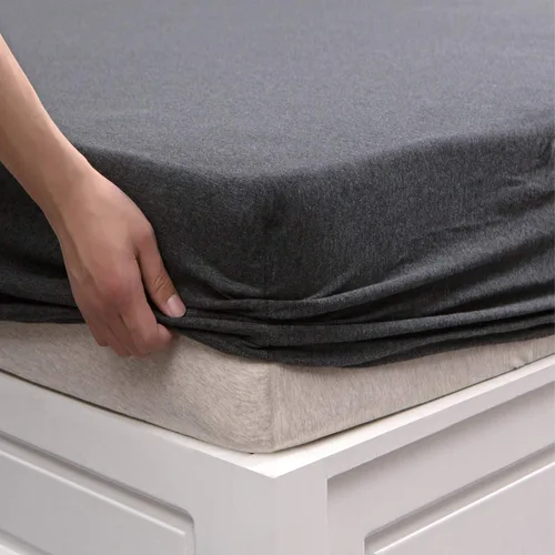 Vista 54 de PURE ERA Sábana bajera ajustable de algodón de punto de jersey (sin sábana encimera ni fundas de almohada) con bolsillo profundo de hasta 15 a 20