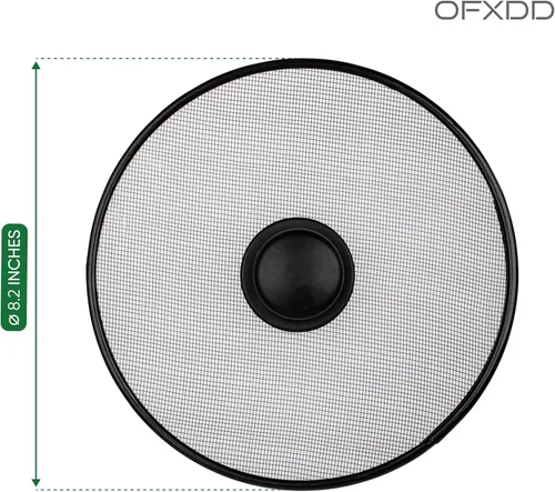 Vista 5 de Pantalla de salpicaduras de acero inoxidable para sartén, juego de 2: 8.2 pulgadas, 8.2 pulgadas, escudo de protección segura para freír