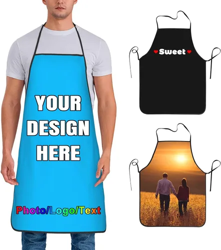 Vista 27 de Delantal de chef personalizado para hombres y mujeres, para cocinar, con nombre, logotipo, foto, regalos de cocina para familiares y amigos