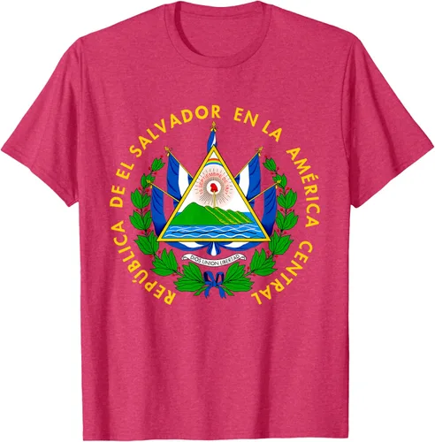Vista 30 de Camiseta con diseño de emblema de la bandera de El Salvador