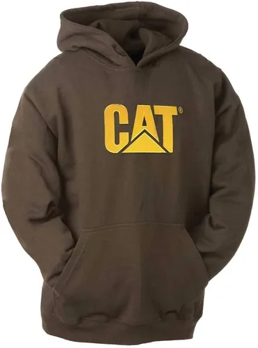 Vista 8 de Sudadera con capucha CAT para hombre con logotipo frontal bordado de CAT, sistema de gestión de cable S3 y bolsillo con bolsa Musgo del ejército