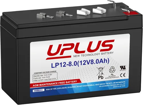 Vista 11 de UPLUS - Batería AGM recargable de 12 voltios y 9 Ah, batería LP12-9 SLA con terminales F2, reemplaza baterías de 12 V 7 Ah 8 AH aptas para APC UPS