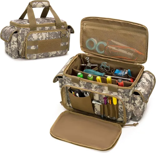Vista 10 de Rexmica - Bolsa pequeña de herramientas con fondo acolchado y antideslizante, organizador de almacenamiento de herramientas para hombres, bolsa