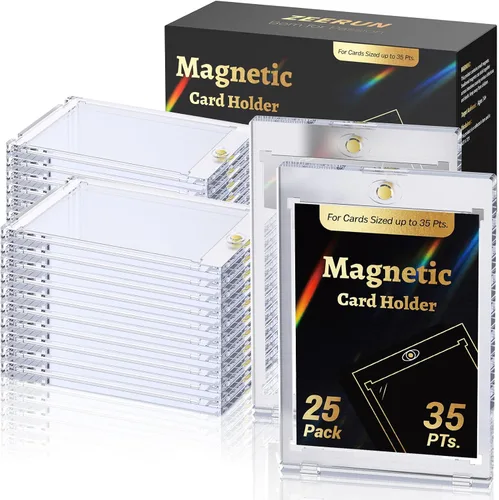 Vista 10 de Zeerun Paquete de 50 tarjeteros magnéticos, tarjetas comerciales TCG