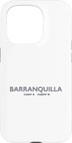 Vista 14 de Colombia City Coordinates - Barranquilla Case for iPhone 16