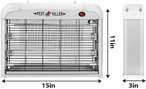 Vista 6 de Exterminador eléctrico de insectos para interiores con 2 bombillas de 2800 V blanco