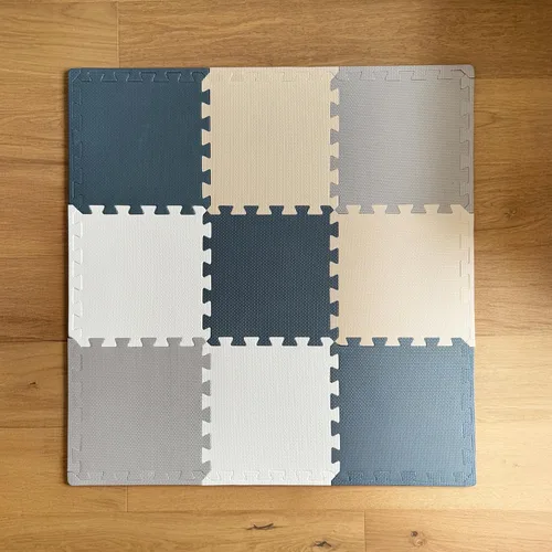 Vista 19 de MioTetto Alfombra de Juego para Bebés, Cómoda Alfombra para Tiempo de Barriga – Azulejos de Espuma Portátiles para Piso, Alfombra de bebé segura