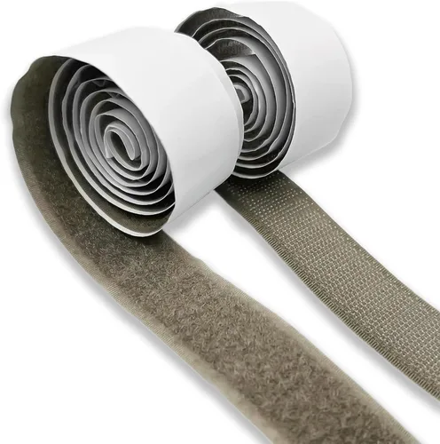 Vista 22 de Cierre de Gancho y Bucle de 1 Pulgada Beige - Cinta de Gancho y Bucle de Nylon No Adhesiva - Longitud de 1 Yarda - Para Tela, Bolsas