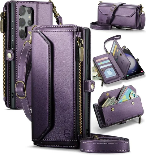 Vista 15 de Strapurs - Funda tipo cartera con correa para Samsung Galaxy S23 5G, color negro