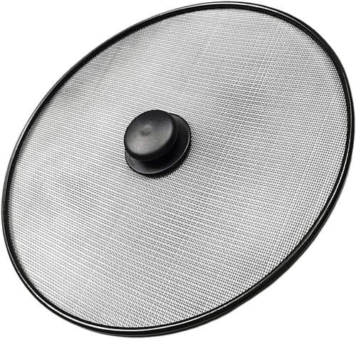 Vista 7 de Luxshiny Pantalla de salpicaduras de acero inoxidable para sartén de malla de 11.4 in, cubierta de tapa de olla de cocina, protector contra
