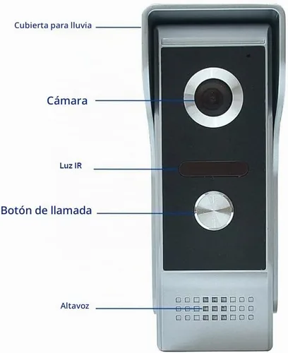 Vista 4 de Sistemas de intercomunicación del teléfono de la puerta del LCD de 7 '' a través de la puerta abierta de la contraseña 600lbs cerradura electrónica
