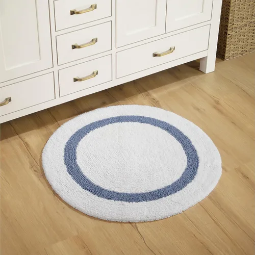 Vista 6 de Better Trends - Alfombra de baño 100% algodón reversible, altamente absorbente y lavable a máquina, suave, tapete de ducha para piso de baño
