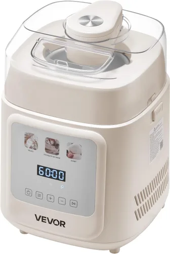 Vista 9 de VEVOR Máquina Automática Vertical de Helados con Compresor Incorporado, 1 Cuarto de Galón Sin Pre-congelación Fabricadora de Gelato y Máquina