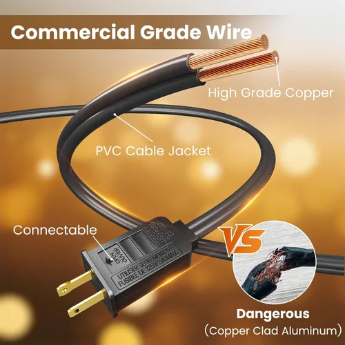 Vista 3 de RTTY Guirnalda de luces LED G40 para exteriores de 25 pies, con 13 bombillas, impermeable, inastillable, regulable, conectable, luces colgantes