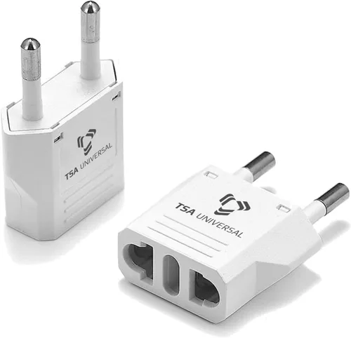 Vista 6 de Adaptador de corriente de viaje de Estados Unidos a Chile para conectar enchufes eléctricos de América del Norte a tomacorrientes chilenos