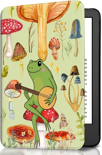 Vista 9 de Funda para Kindle básico de 6 pulgadas (11.ª generación), múltiples ángulos, piel sintética, delgada, con función de encendido y apagado automático