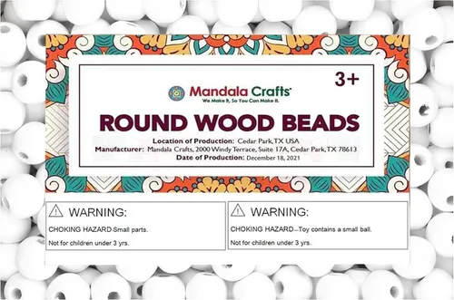 Vista 66 de Mandala Crafts - 2000 cuentas de madera redondas pequeñas de 6 mm para manualidades, suministros de macramé - cuentas de madera natural negra sin