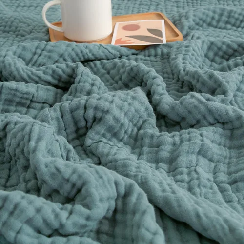 Vista 11 de EMME Mantas de muselina para bebé, 100% algodón, arrullo de gasa de 4 capas de 40 x 50 pulgadas, ligeras, suaves, transpirables, para niños