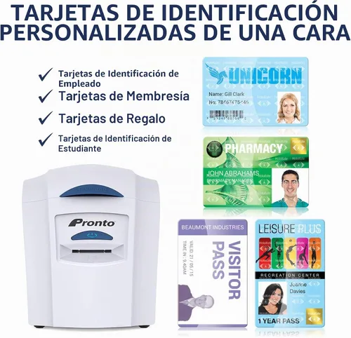 Vista 3 de Pronto Impresora de una sola cara, impresora de tarjetas a color alimentada a mano